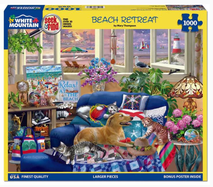 White Mountain  Jigsaw Puzzle | Beach Retreat - Seek & Find