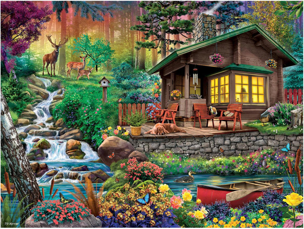 White Mountain Jigsaw Puzzle | Cabin In The Woods