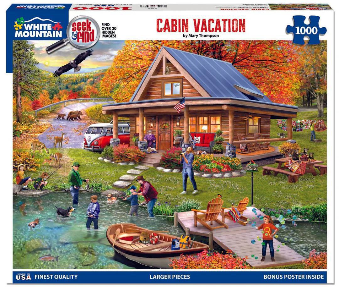 White Mountain Jigsaw Puzzle | Cabin Vacation Seek & Find White Mountain Jigsaw Puzzle | Cabin Vacation Seek & Find