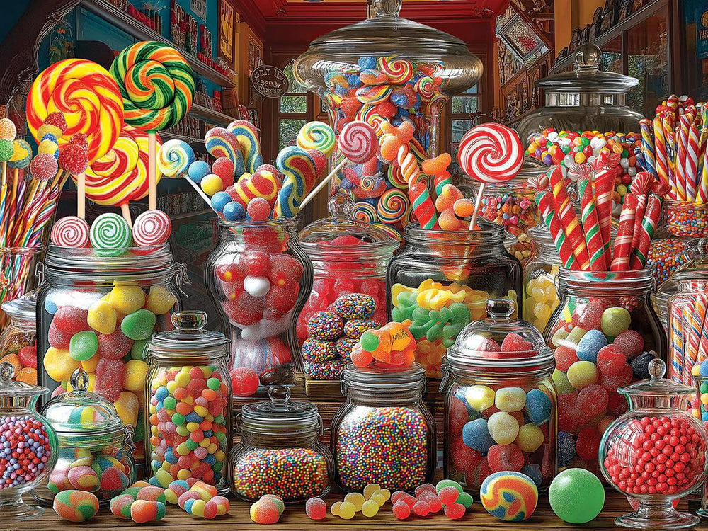 White Mountain Jigsaw Puzzle | Candy Store 500 Piece White Mountain Jigsaw Puzzle | Candy Store 500 Piece