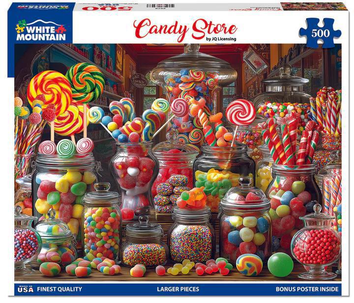 White Mountain Jigsaw Puzzle | Candy Store 500 Piece White Mountain Jigsaw Puzzle | Candy Store 500 Piece