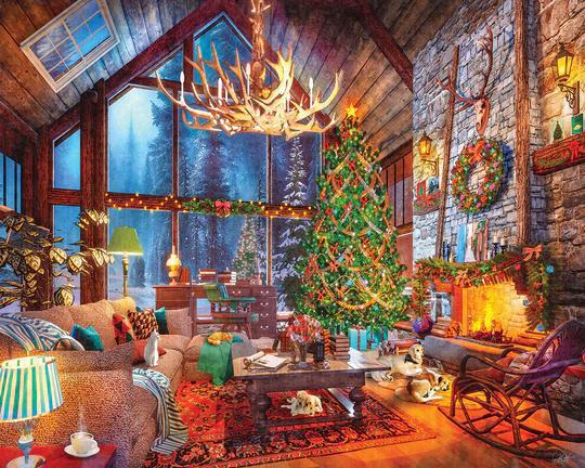 White Mountain  Jigsaw Puzzle | Christmas At The Cabin White Mountain  Jigsaw Puzzle | Christmas At The Cabin