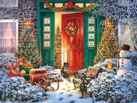 White Mountain  Jigsaw Puzzle | Christmas Door White Mountain  Jigsaw Puzzle | Christmas Door