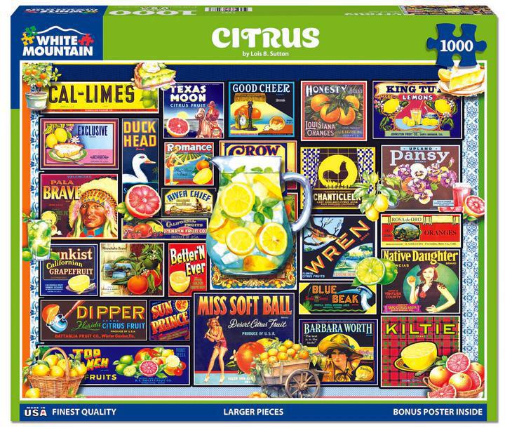 White Mountain Jigsaw Puzzle | Citrus 1000 Piece White Mountain Jigsaw Puzzle | Citrus 1000 Piece
