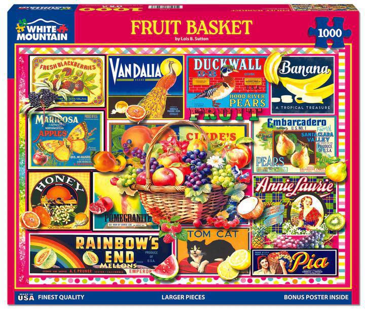 White Mountain Jigsaw Puzzle |Fruit Basket 1000 Piece White Mountain Jigsaw Puzzle |Fruit Basket 1000 Piece