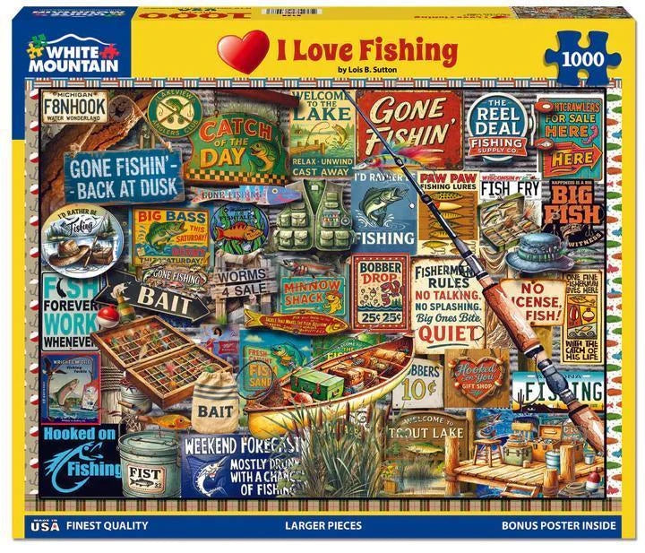 White Mountain  Jigsaw Puzzle | I Love Fishing White Mountain  Jigsaw Puzzle | I Love Fishing
