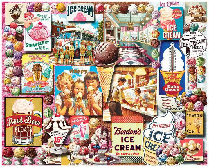 White Mountain Jigsaw Puzzle | Ice Cream 1000 Piece White Mountain Jigsaw Puzzle | Ice Cream 1000 Piece