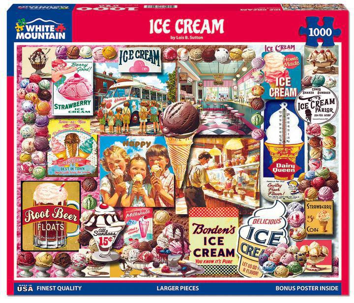 White Mountain Jigsaw Puzzle | Ice Cream 1000 Piece White Mountain Jigsaw Puzzle | Ice Cream 1000 Piece