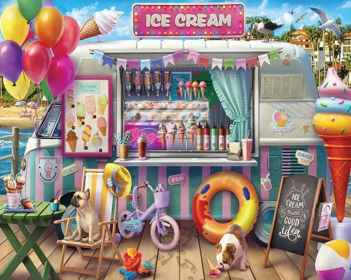 White Mountain  Jigsaw Puzzle | Ice Cream Van White Mountain  Jigsaw Puzzle | Ice Cream Van