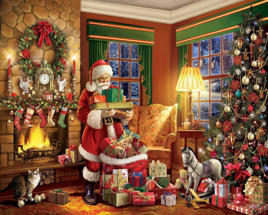 White Mountain Jigsaw Puzzle | Its Santa's Big Night White Mountain Jigsaw Puzzle | Its Santa's Big Night