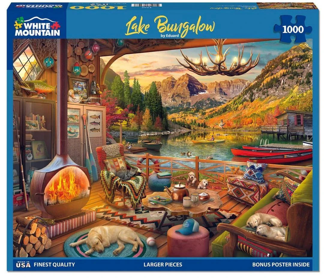 White Mountain Jigsaw Puzzle | Lake Bungalow White Mountain Jigsaw Puzzle | Lake Bungalow