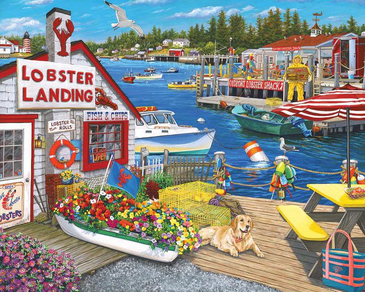 White Mountain Jigsaw Puzzle | Lobster Landing 1000 Piece White Mountain Jigsaw Puzzle | Lobster Landing 1000 Piece
