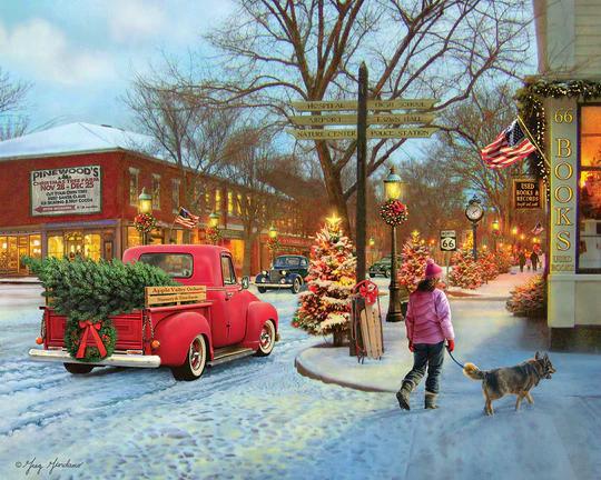 White Mountain  Jigsaw Puzzle | Main Street Christmas White Mountain  Jigsaw Puzzle | Main Street Christmas