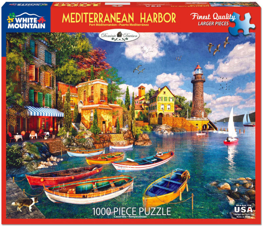 White Mountain Jigsaw Puzzle | Mediterranean Harbor 1000 Piece