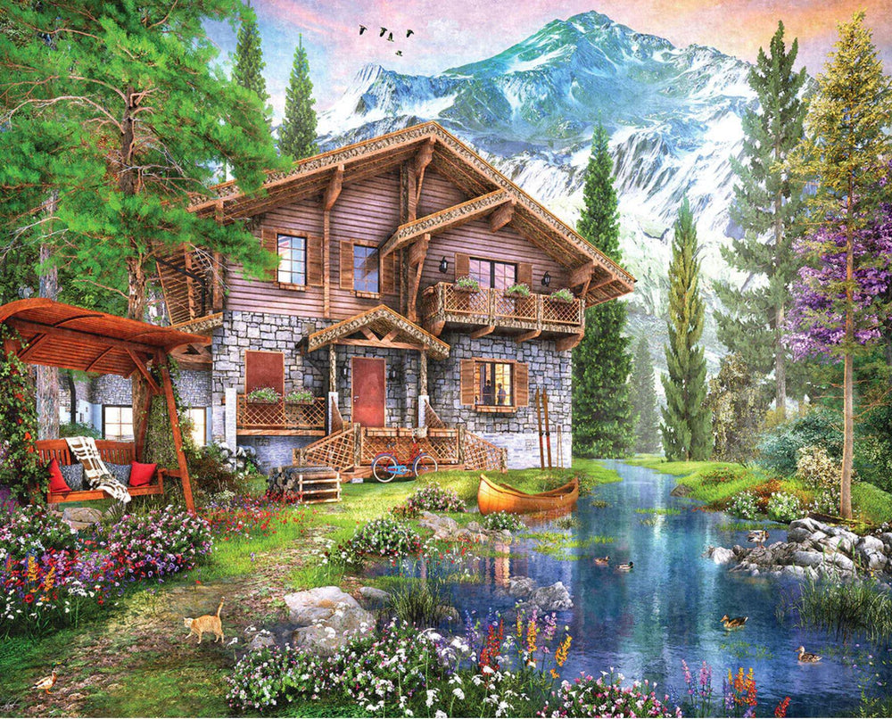 White Mountain Jigsaw Puzzle | Mountain Chalet 1000 Piece