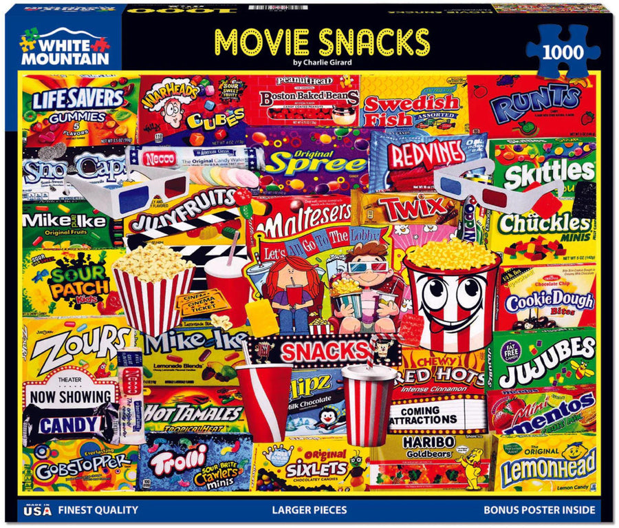 White Mountain Jigsaw Puzzle | Movie Snacks 1000 Piece