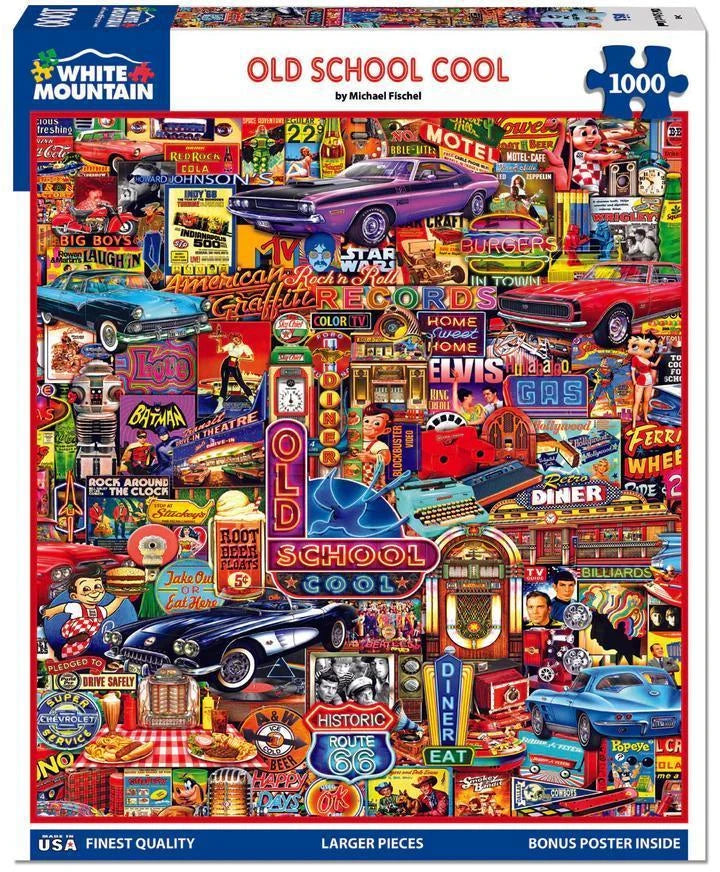 White Mountain  Jigsaw Puzzle | Old School Cool White Mountain  Jigsaw Puzzle | Old School Cool