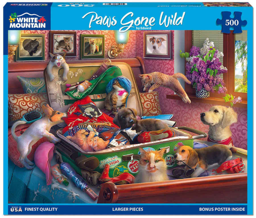 White Mountain Jigsaw Puzzle | Paws Gone Wild 500 Piece