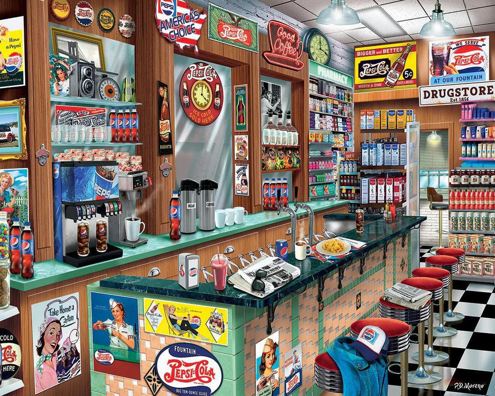 White Mountain Jigsaw Puzzle | Pepsi Soda Fountain White Mountain Jigsaw Puzzle | Pepsi Soda Fountain