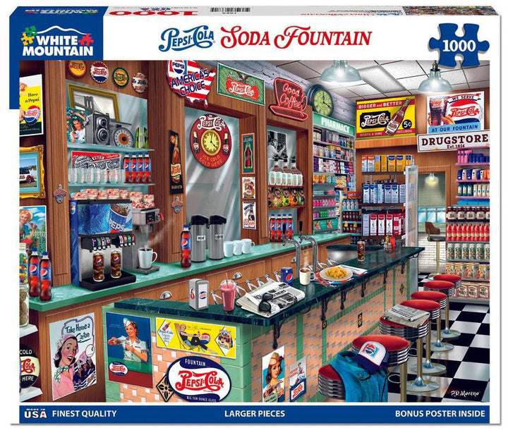 White Mountain Jigsaw Puzzle | Pepsi Soda Fountain White Mountain Jigsaw Puzzle | Pepsi Soda Fountain