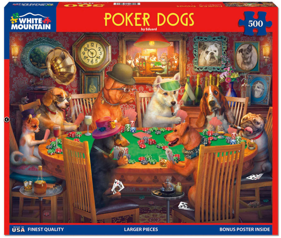 White Mountain Jigsaw Puzzle | Poker Dogs 500 Piece