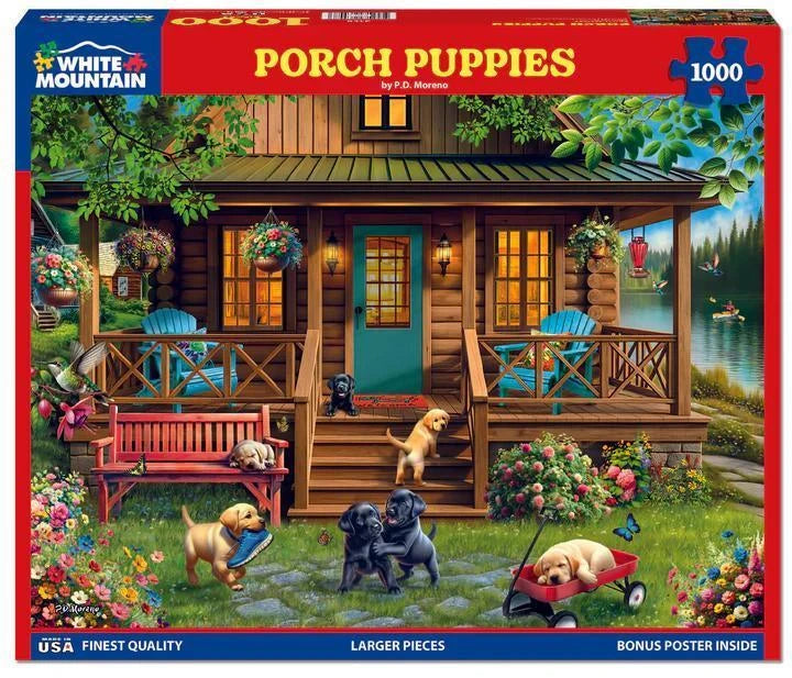 White Mountain  Jigsaw Puzzle | Porch Puppies White Mountain  Jigsaw Puzzle | Porch Puppies