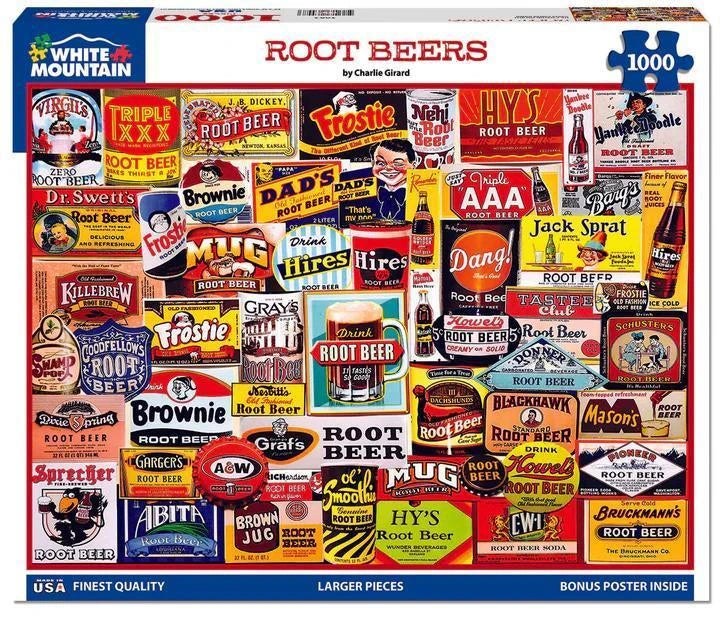 White Mountain  Jigsaw Puzzle | Root Beers White Mountain  Jigsaw Puzzle | Root Beers