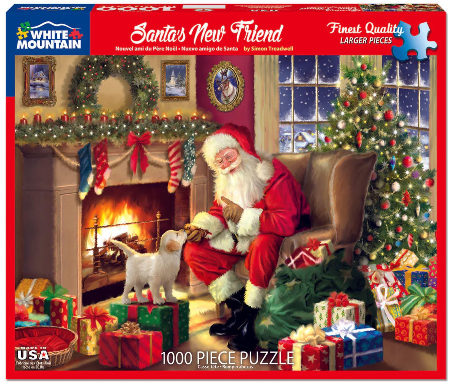 White Mountain Jigsaw Puzzle | Santa's New Friend 1000 Piece