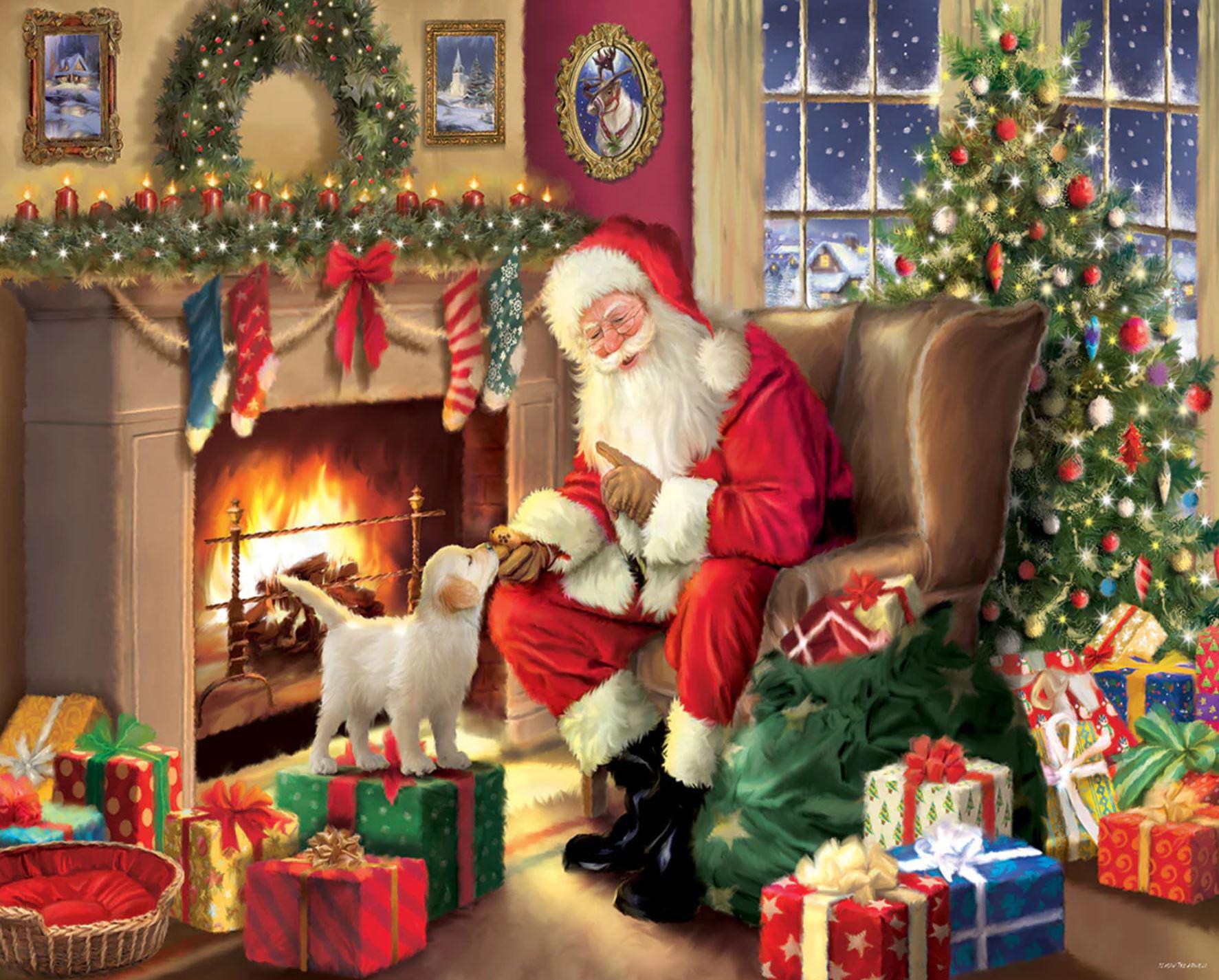 White Mountain Jigsaw Puzzle | Santa's New Friend 1000 Piece