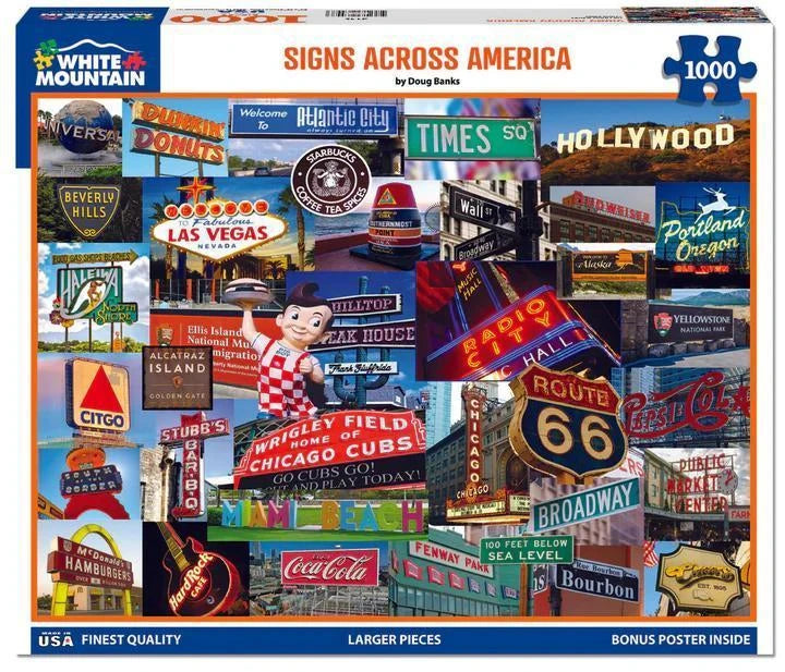 White Mountain  Jigsaw Puzzle | Signs Across America White Mountain  Jigsaw Puzzle | Signs Across America