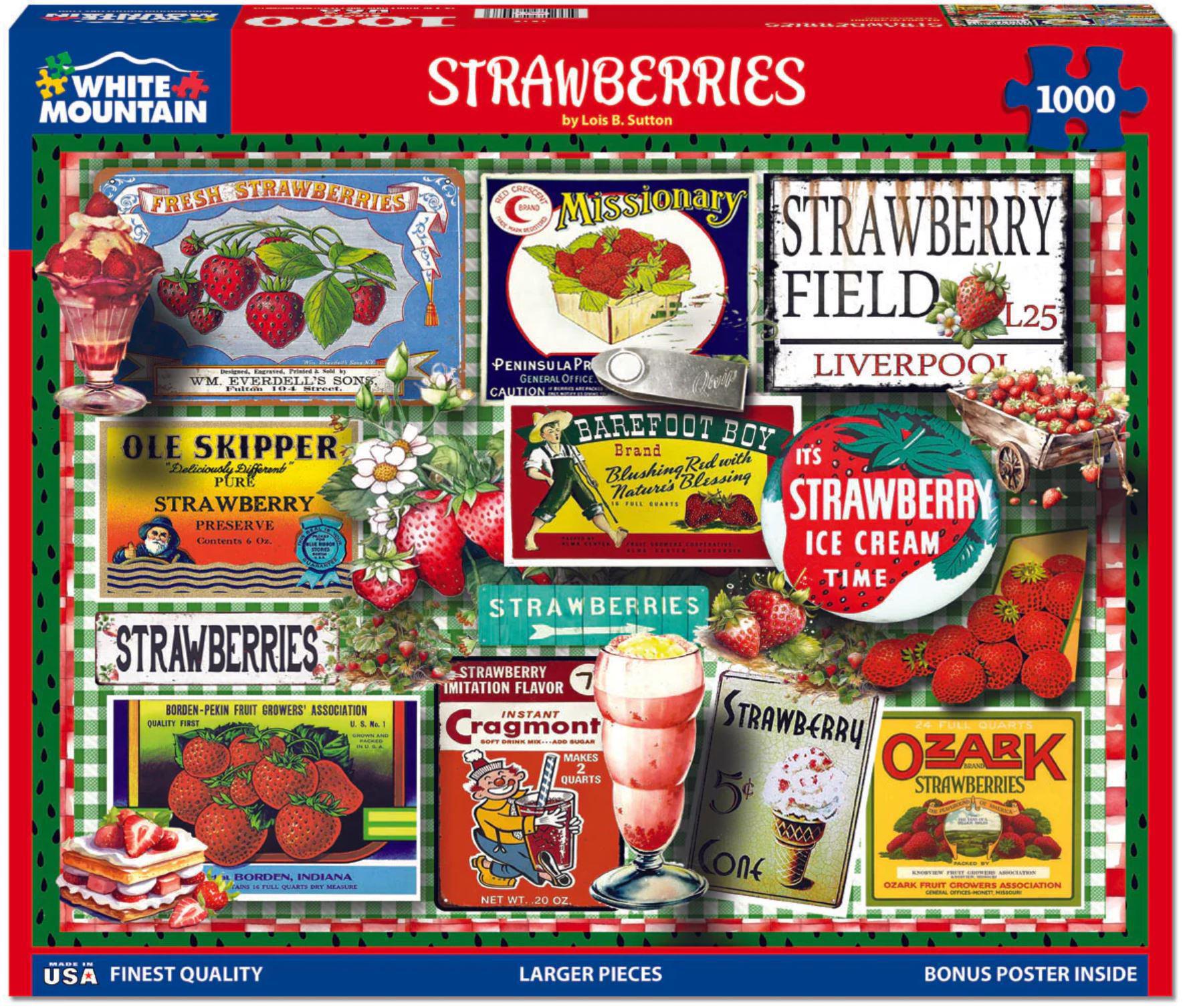 White Mountain Jigsaw Puzzle | Strawberries 1000 Piece