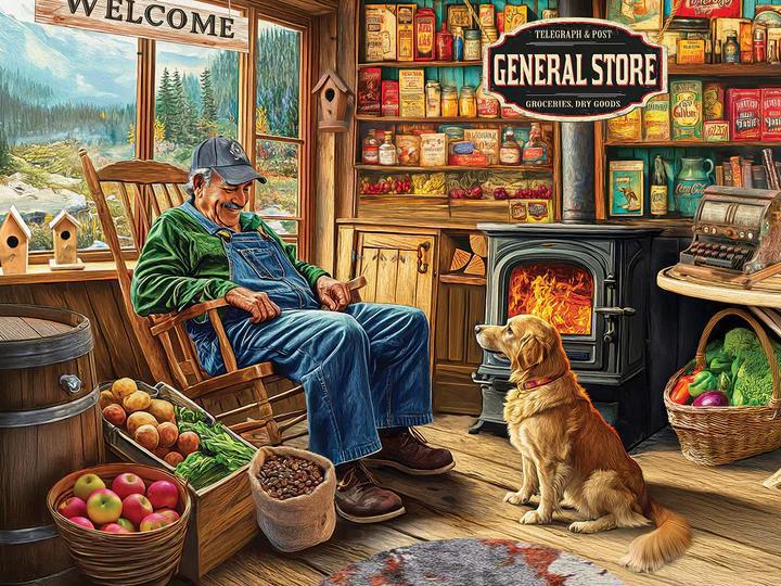 White Mountain Jigsaw Puzzle | The General Store 500 Piece White Mountain Jigsaw Puzzle | The General Store 500 Piece