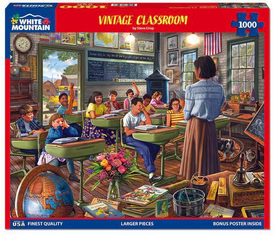 White Mountain  Jigsaw Puzzle | Vintage Classroom White Mountain  Jigsaw Puzzle | Vintage Classroom