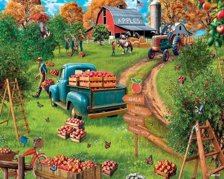 White Mountain Puzzle | Apple Orchard (2159pz) - 1000 Piece Jigsaw Puzzle White Mountain Puzzle | Apple Orchard (2159pz) - 1000 Piece Jigsaw Puzzle