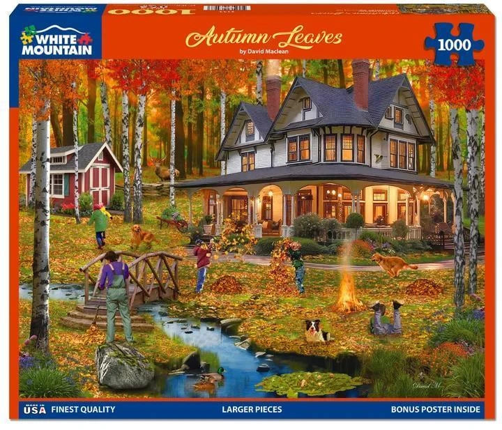 White Mountain Puzzle | Autumn Leaves (2135pz) - 1000 Piece Jigsaw Puzzle White Mountain Puzzle | Autumn Leaves (2135pz) - 1000 Piece Jigsaw Puzzle