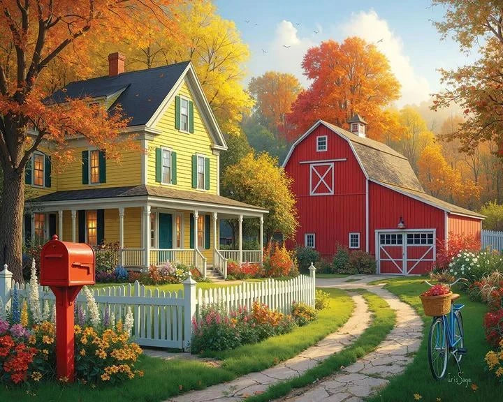 White Mountain Puzzle | Autumnal Bliss (2171pz) - 1000 Piece Jigsaw Puzzle White Mountain Puzzle | Autumnal Bliss (2171pz) - 1000 Piece Jigsaw Puzzle