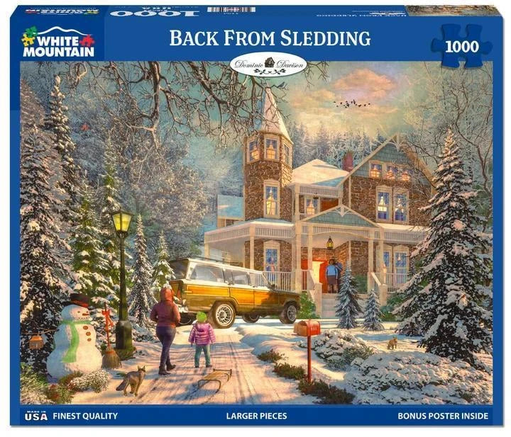 White Mountain Puzzle | Back From Sledding (2206pz) - 1000 Piece Jigsaw Puzzle White Mountain Puzzle | Back From Sledding (2206pz) - 1000 Piece Jigsaw Puzzle
