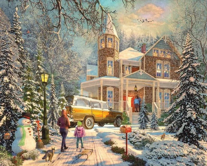 White Mountain Puzzle | Back From Sledding (2206pz) - 1000 Piece Jigsaw Puzzle White Mountain Puzzle | Back From Sledding (2206pz) - 1000 Piece Jigsaw Puzzle