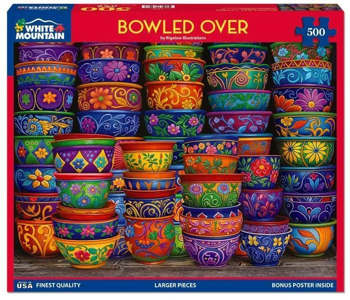White Mountain Puzzle | Bowled Over (1996pz) - 500 Piece Jigsaw Puzzle White Mountain Puzzle | Bowled Over (1996pz) - 500 Piece Jigsaw Puzzle