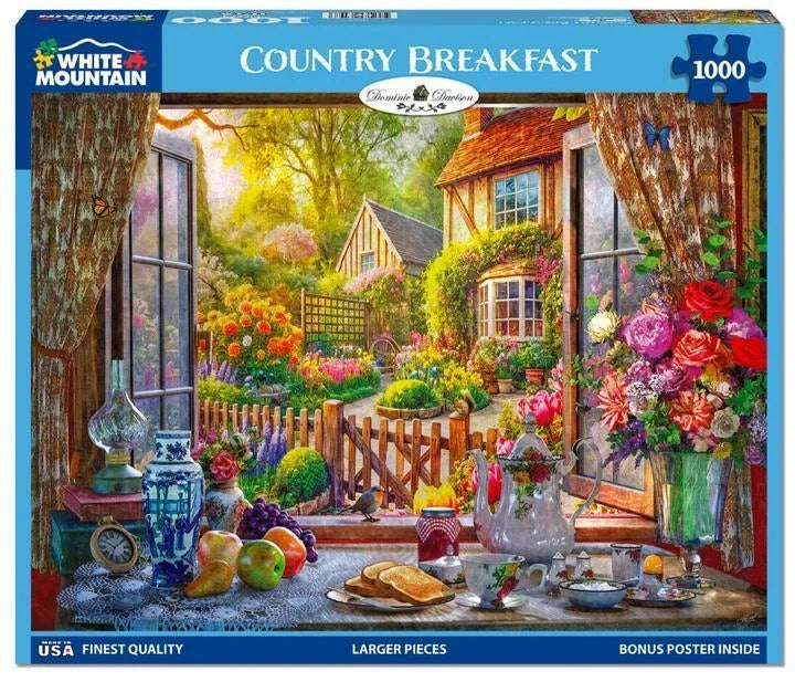 White Mountain Puzzle | Country Breakfast (2095pz) - 1000 Piece Jigsaw Puzzle White Mountain Puzzle | Country Breakfast (2095pz) - 1000 Piece Jigsaw Puzzle