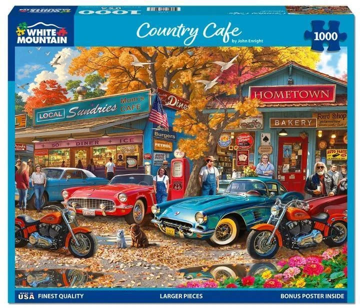 White Mountain Puzzle | Country Cafe (2174pz) - 1000 Piece Jigsaw Puzzle White Mountain Puzzle | Country Cafe (2174pz) - 1000 Piece Jigsaw Puzzle