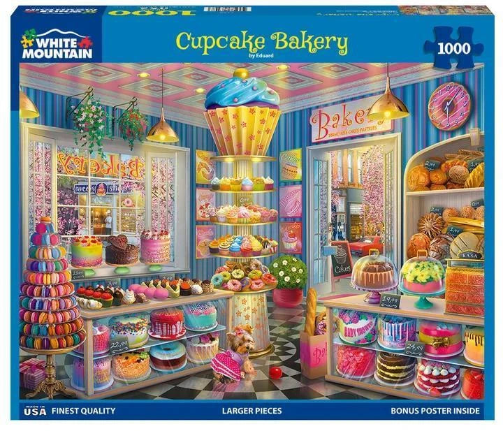 White Mountain Puzzle | Cupcake Bakery (2259pz) - 1000 Piece Jigsaw Puzzle White Mountain Puzzle | Cupcake Bakery (2259pz) - 1000 Piece Jigsaw Puzzle