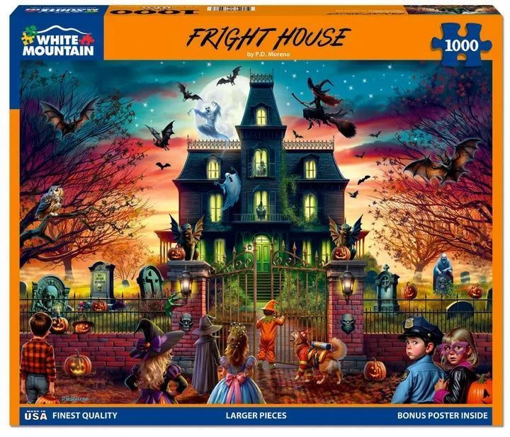 White Mountain Puzzle | Fright House (2117pz) - 1000 Piece Jigsaw Puzzle White Mountain Puzzle | Fright House (2117pz) - 1000 Piece Jigsaw Puzzle