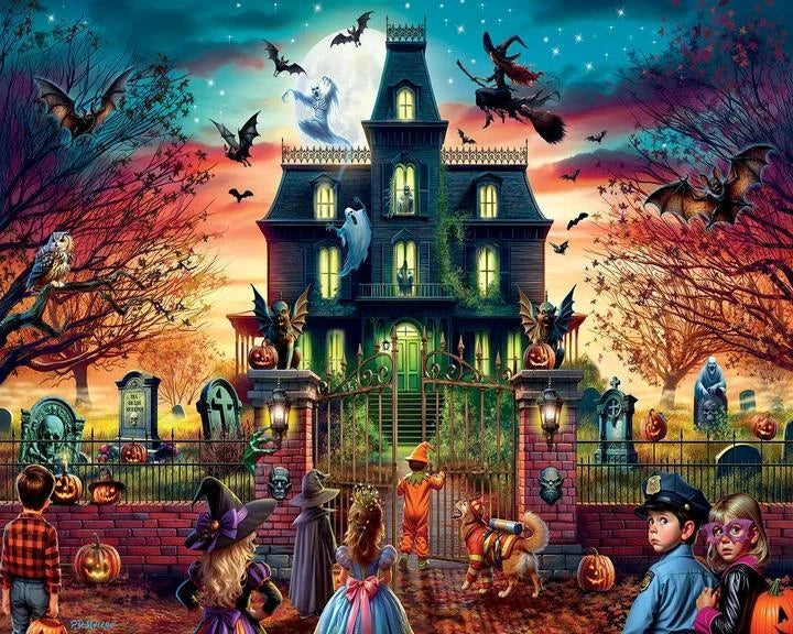White Mountain Puzzle | Fright House (2117pz) - 1000 Piece Jigsaw Puzzle White Mountain Puzzle | Fright House (2117pz) - 1000 Piece Jigsaw Puzzle