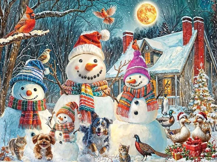White Mountain Puzzle | Frosty & Friends (2144pz) - 300 Piece Jigsaw Puzzle White Mountain Puzzle | Frosty & Friends (2144pz) - 300 Piece Jigsaw Puzzle