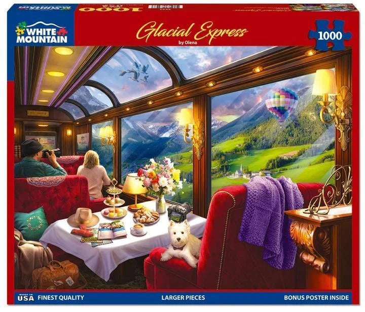White Mountain Puzzle | Glacial Express (2264pz) - 1000 Piece Jigsaw Puzzle White Mountain Puzzle | Glacial Express (2264pz) - 1000 Piece Jigsaw Puzzle
