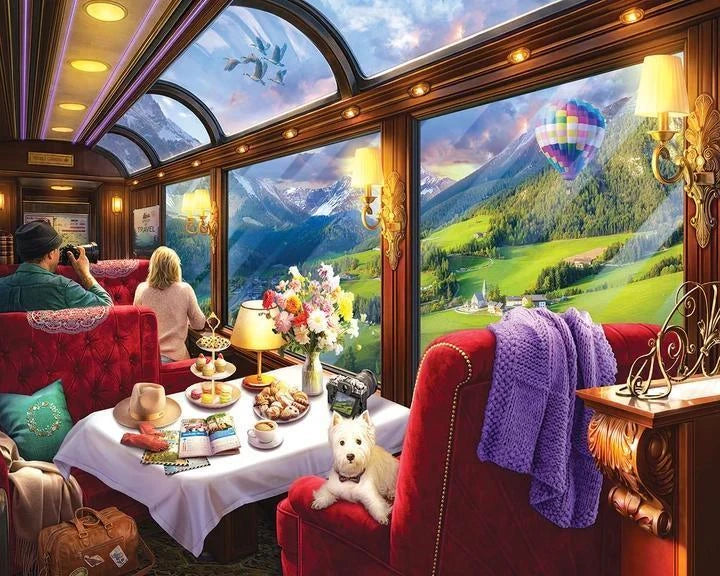 White Mountain Puzzle | Glacial Express (2264pz) - 1000 Piece Jigsaw Puzzle White Mountain Puzzle | Glacial Express (2264pz) - 1000 Piece Jigsaw Puzzle