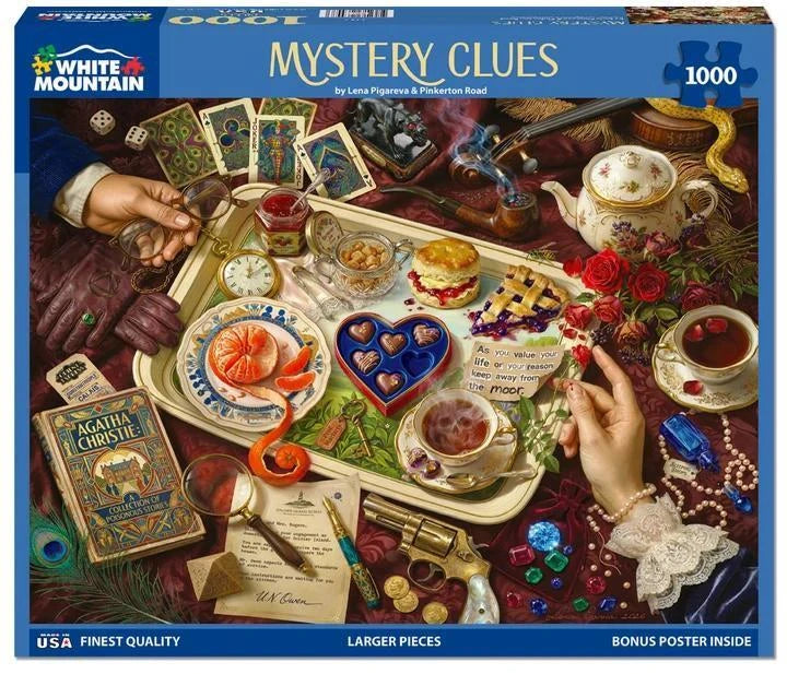 White Mountain Puzzle | Mystery Clues (2237pz) - 1000 Piece Jigsaw Puzzle White Mountain Puzzle | Mystery Clues (2237pz) - 1000 Piece Jigsaw Puzzle