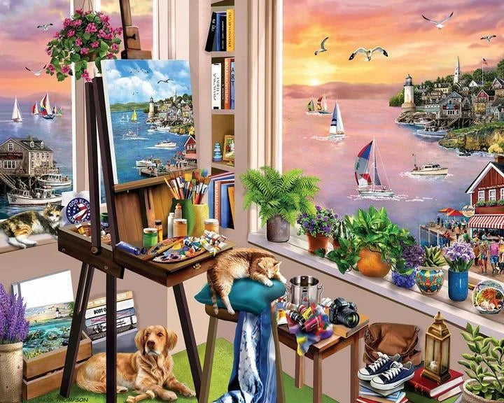 White Mountain Puzzle | Open Air Studio (2271pz) - 1000 Piece Jigsaw Puzzle White Mountain Puzzle | Open Air Studio (2271pz) - 1000 Piece Jigsaw Puzzle