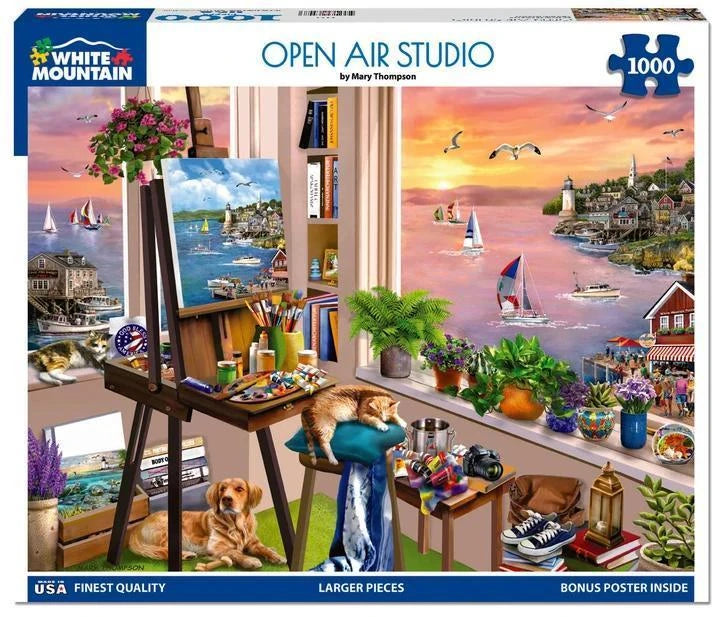 White Mountain Puzzle | Open Air Studio (2271pz) - 1000 Piece Jigsaw Puzzle White Mountain Puzzle | Open Air Studio (2271pz) - 1000 Piece Jigsaw Puzzle